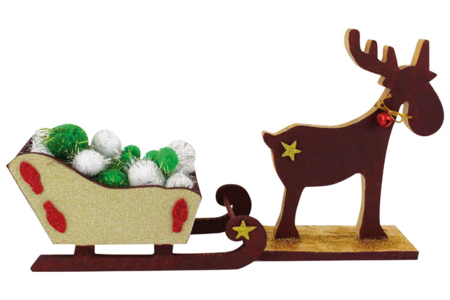 Alce de madera natural - Decoraciones de Navidad de madera – 10doigts.fr