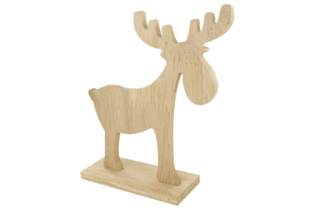 Elk de madera natural - Decoraciones de Navidad de madera – 10doigts.fr