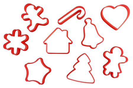 Plastic Christmas Cookie Cutters - 9 Pieces - 4 - Creative Cookie Cutters for Kids - 10doigts.com - Creative Cookie Cutters for Kids – 10doigts.fr