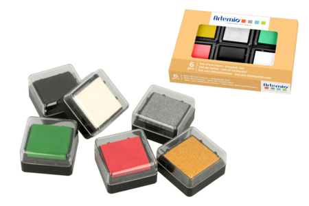 Tintas de Navidad - 6 colores - Tampón – 10doigts.fr