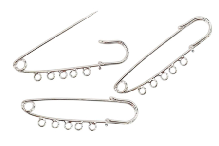 Broche imperdibles plateados y 5 anillos - Broches – 10doigts.fr