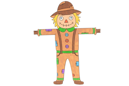 Giant Scarecrow Coloring Kit - 4 - Autumn Decorations - 10doigts.com - Autumn Decorations – 10doigts.fr