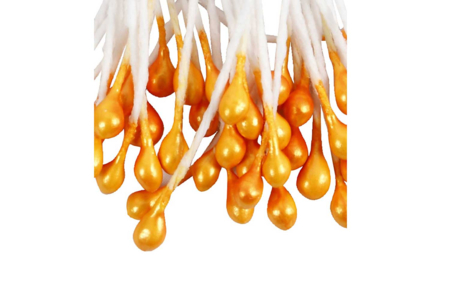 estambres mandarina - Flores de papel crepé para manualidades: crea ramos duraderos – 10doigts.fr