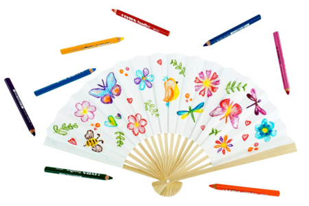 My Colorful Summer Fan - 3 - Drawing Crafts: Tutorials Suitable from a Young Age - 10doigts.com - Drawing Crafts: Tutorials Suitable from a Young Age – 10doigts.fr