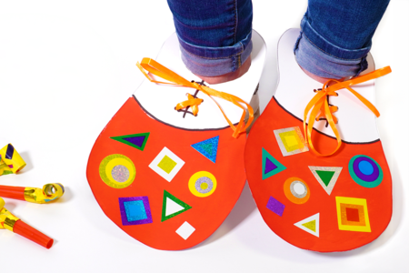 Fabricar zapato de payaso niño papel - Actividades manuales Carnaval, Martes de Carnaval – 10doigts.fr