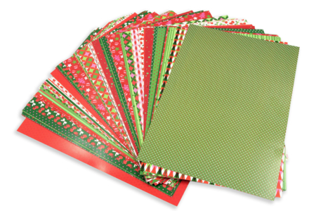 Glossy Paper with Christmas Patterns - 96 Sheets - 1 - Christmas Theme - 10doigts.com - Christmas Theme – 10doigts.fr