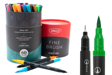 Double-Ended Markers - 60 Pieces - 1 - Fine Tip Markers - 10doigts.com - Fine Tip Markers – 10doigts.fr