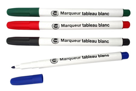 Whiteboard Markers - 4 Assorted Colors - 1 - Washable Markers - 10doigts.com - Washable Markers – 10doigts.fr