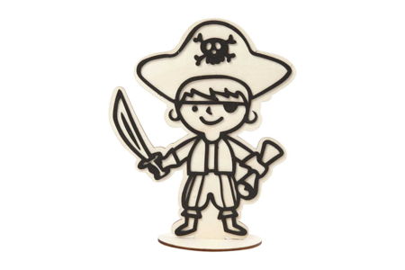 Figuritas de madera con relieve - piratas - Kits de modelado – 10doigts.fr