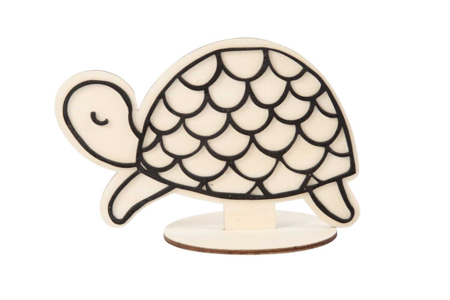 Figuritas de madera con relieve - Tortuga - Kits de modelado – 10doigts.fr