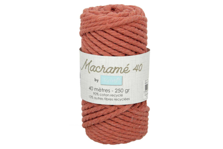 Hilo de macramé Ø 5 mm, 40 m - Ladrillo - Hilos para macramé – 10doigts.fr