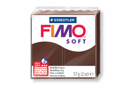 Fimo Soft 57gr - chocolate - N° 75 - Pasta Fimo Soft – 10doigts.fr