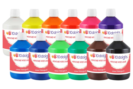 10doigts Acrylic Paint, 500 ml - 1 - 10doigts Acrylic Paint - 10doigts.com - 10doigts Acrylic Paint – 10doigts.fr