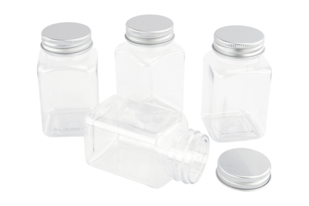 frascos de plástico con tapa - Plástico Transparente – 10doigts.fr