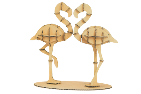 Pink Flamingos Cardboard to Assemble - 1 - Cardboard Models - 10doigts.com - Cardboard Models – 10doigts.fr