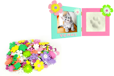 Foam Rubber Flower Stickers - 400 pcs - 10 - Decorative Flowers and Leaves - 10doigts.com - Decorative Flowers and Leaves – 10doigts.fr