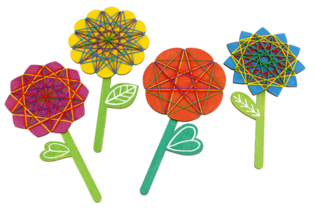 FLORES EN MADERA STRING ART - Kits creativos para el Día de la Madre – 10doigts.fr