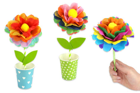 flores de papel de seda - Kits listos para usar – 10doigts.fr