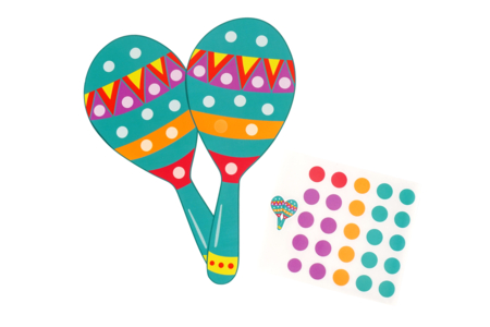 Formas de Carnaval + gomets – Pack de 5 formas - Kits creativos Carnaval - Actividades manuales y de bricolaje para Carnaval – 10doigts.fr