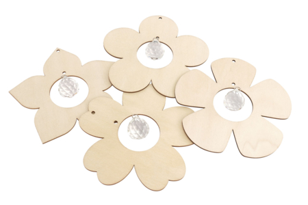formas flores atrapa sol - Suspensiones decorativas de madera – 10doigts.fr