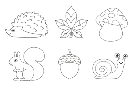 Giant Autumn Shapes to Decorate - 6 Shapes - 1 - Paper Supports - 10doigts.com - Paper Supports – 10doigts.fr
