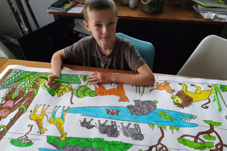Giant Coloring Mural - Choice of Themes - 2 - Coloring Supports - 10doigts.com - Coloring Supports – 10doigts.fr