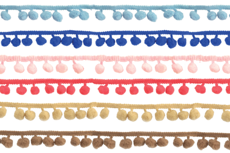 Pom Pom Ribbons - Choose Your Colors - 2 - Ribbons and Bias - 10doigts.com - Ribbons and Bias – 10doigts.fr