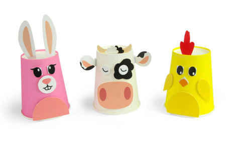 Animal Cup Kit to Make - 3 - Ready-to-use Kits - 10doigts.com - Ready-to-use Kits – 10doigts.fr