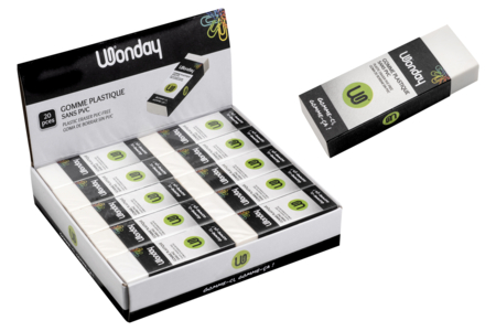 White Rectangular Erasers - 1 - Drawing Accessories - 10doigts.com - Drawing Accessories: Essential Tools for Young Artists – 10doigts.fr