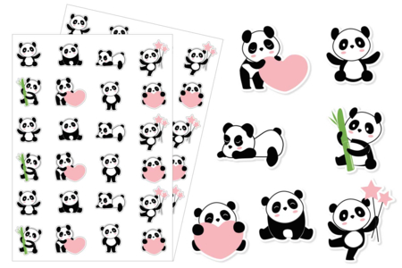 Gommette panda - Gomets animales – 10doigts.fr