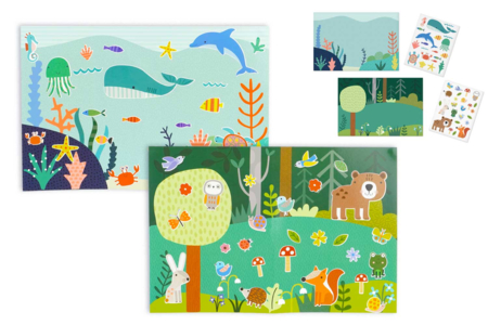 Animal Scene Stickers + Decor - Choose Your Theme - 1 - Creative Sticker Kits - 10doigts.com - Creative Sticker Kits – 10doigts.fr