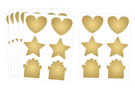 Golden Scratch Stickers - 36 pcs - 4 - Scratch Stickers - 10doigts.com - Scratch Stickers – 10doigts.fr