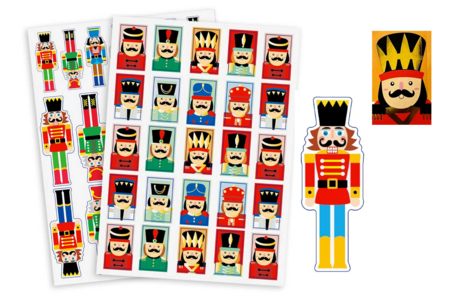 Gomets nuez - 42 gomets - Gomets y pegatinas Navidad – 10doigts.fr