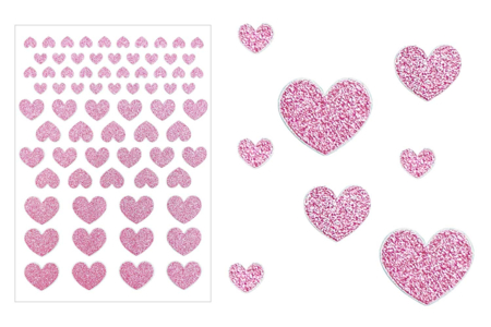 Glitter Heart Stickers - 72 pcs - 3 - Heart Stickers - 10doigts.com - Heart Stickers – 10doigts.fr