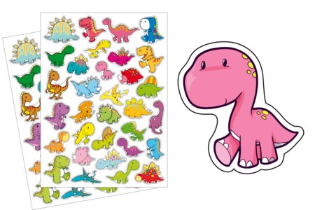 Dinosaur Stickers - 64 pcs - 1 - Animal Stickers - 10doigts.com - Animal Stickers – 10doigts.fr