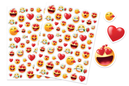Gomets "Emoticones LOVE" - 2 planchas - Gomets Día de los padres – 10doigts.fr