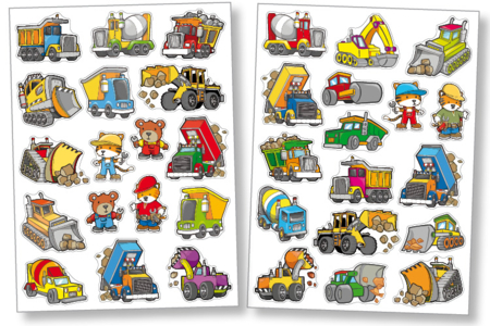 Construction Vehicle Stickers - 34 pcs - 0 - Transport and Profession Stickers - 10doigts.com - Transport and Profession Stickers – 10doigts.fr