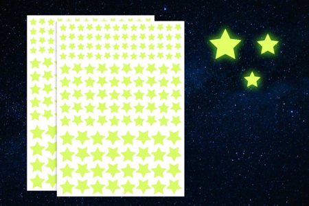 Gomets estrellas fosforescentes - Deco Navidad estrellas – 10doigts.fr