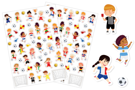 Football Stickers - 2 Sheets - 1 - Story Stickers and Decorations - 10doigts.com - Story Stickers and Decorations – 10doigts.fr