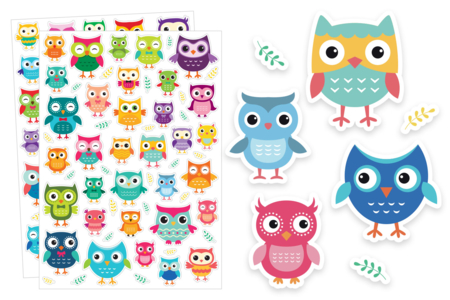 Owl Stickers - 65 pcs - 1 - Animal Stickers - 10doigts.com - Animal Stickers – 10doigts.fr