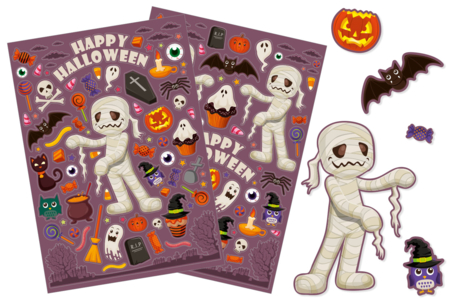Halloween Mummy Stickers - 171 Stickers - 1 - Halloween Stickers - 10doigts.com - Halloween Stickers – 10doigts.fr