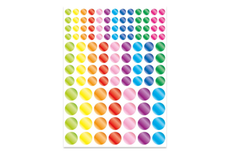 Metallic Round Stickers - 348 pcs - 3 - Round Stickers - 10doigts.com - Round Stickers – 10doigts.fr
