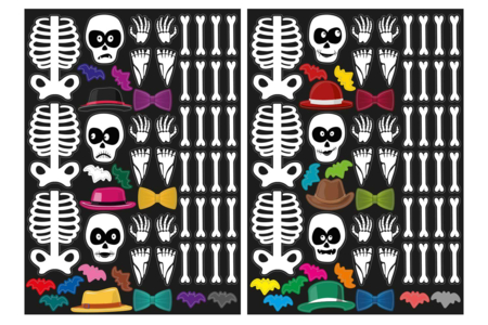 Gomets esqueletos de colores - Gomets Halloween – 10doigts.fr