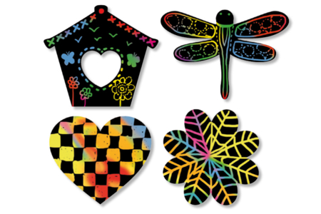 Scratch-off Stickers "Spring" - 26 Pieces - 1 - Scratch and Punch Cards - 10doigts.com - Scratch and Punch Cards – 10doigts.fr