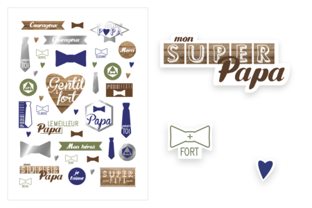 Super Dad Stickers - 30 pcs - 1 - Stickers Father's Day - 10doigts.com - Stickers Father's Day – 10doigts.fr