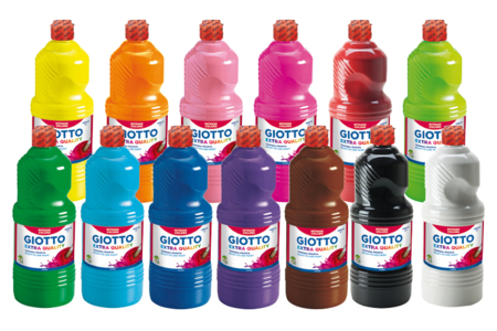 Giotto Extra Quality Gouache, 1 Liter - 1 - Liquid Gouache Paint - 10doigts.com - Liquid gouache paint: bright colors that wash away with water – 10doigts.fr