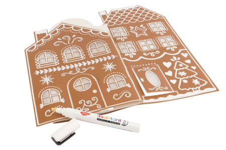 Gran pueblo de Navidad pre-diseñado + 1 marcador posca - Pesebres y pueblos de Navidad para fabricar – 10doigts.fr