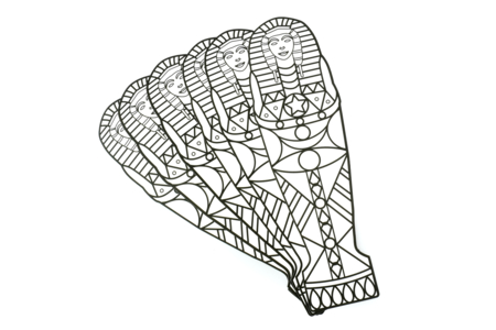 Large Coloring Sarcophagi - 6 Pieces - 4 - Coloring Shapes and Drawings - 10doigts.com - Coloring Shapes and Drawings – 10doigts.fr