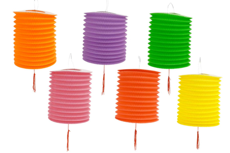 Lámparas grandes, colores a juego - 6 unidads - Lampiones – 10doigts.fr