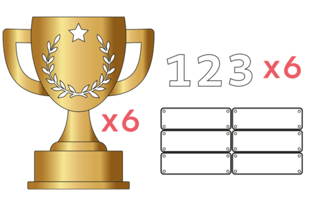 Grandes trofeos personalizables - Formas y dibujos para colorear – 10doigts.fr